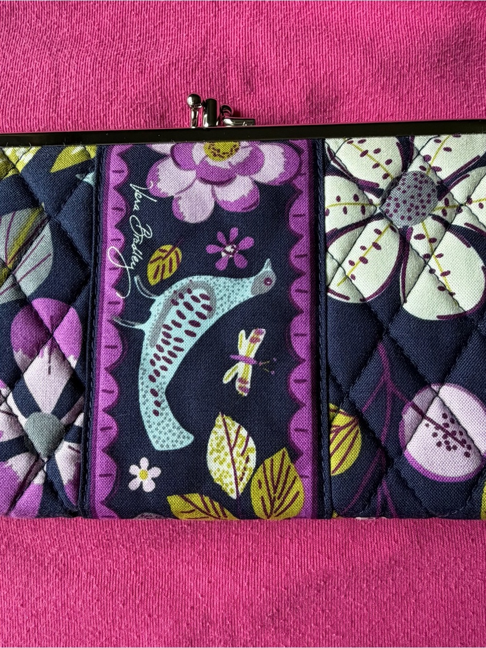 Vera Bradley Nightingale Quilted Snap Clasp Wallet